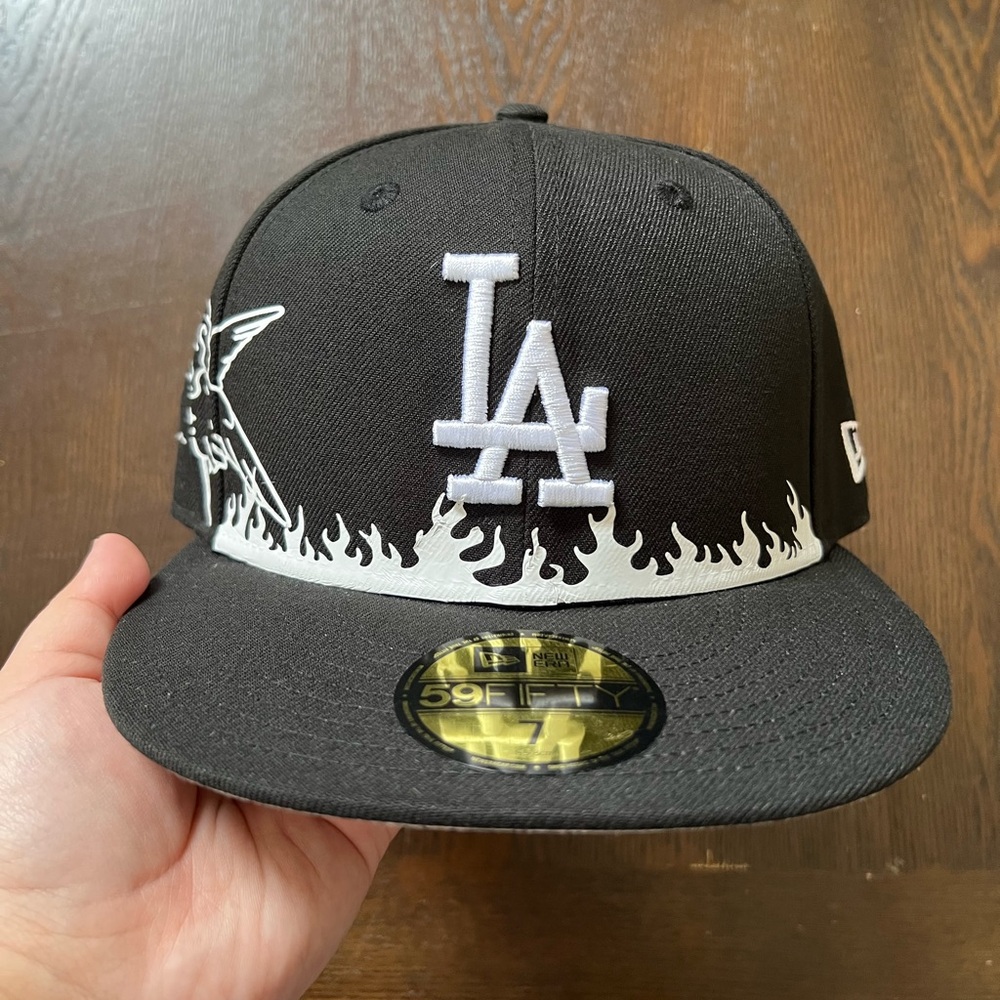 LA Dodger Hat Custom Angelic Flame Design